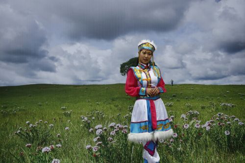 Prairie, Vidinė Mongolija, Vidinis Grožis, Tradiciniai Drabužiai, Moteris, Modelis