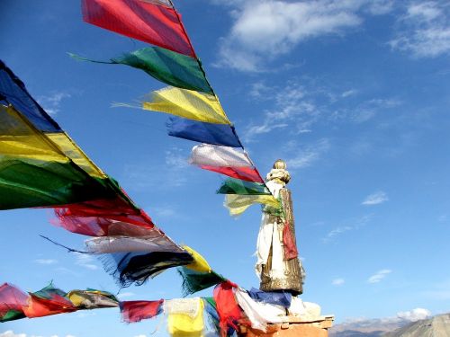 Maldos Vėliava, Mustangas, Nepalas, Vienuolynas, Religija, Asija, Himalajus, Budistinis