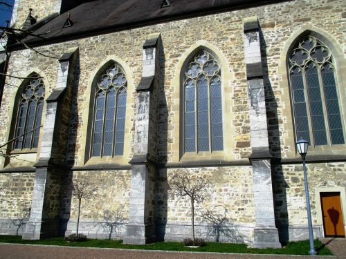 Lihtenšteino Kunigaikštystė, Florino Bažnyčia, Architektūra, Fasadas, Langas, Vaduz