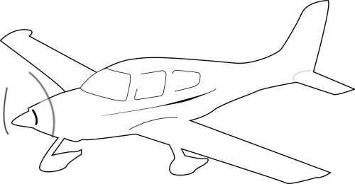 Sraigtasparniu Valdomas Lėktuvas, Balta, Skristi, Kontūrai, Aukštas, Mažas, Nemokama Vektorinė Grafika