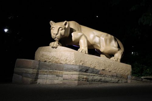 Psu, Liūtas, Kalnų Liūtas, Valstijos Kolegija, Penn State, Šventykla, Naktis