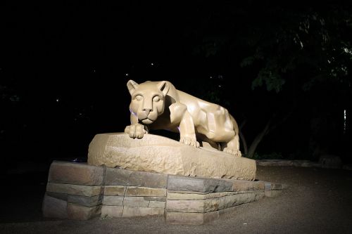 Psu, Liūtas, Kalnų Liūtas, Valstijos Kolegija, Penn State, Šventykla, Naktis