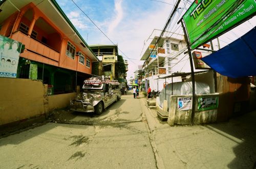 Puerto Galera, Filipinai, Platus Objektyvas, Fisheye, Jeepney, Filipinas