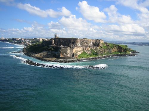 Puerto Rico, Vaizdas, Vandenynas, Mėlynas Dangus, Karibai, Akmenys