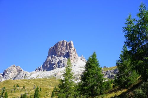 Punta Dallago, Forcella Averau, Averau, Rifugio Averau, Monte Averau, Kalnų Grupė, Ampezzo Dolomitai, Dolomitai, Alpių, Italy