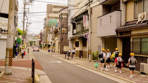 Mokiniai, Gatvė, Japonija