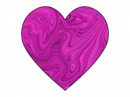 Swirly,  Deformuoti,  Širdis,  Valentine,  Valentino Diena & Nbsp,  Meilė,  Violetinė,  Purpurinė Sūkurinė Širdis 1