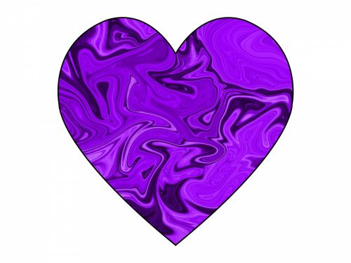 Swirly,  Deformuoti,  Širdis,  Valentine,  Valentino Diena & Nbsp,  Meilė,  Violetinė,  Violetinė Sūkurinė Širdis 2