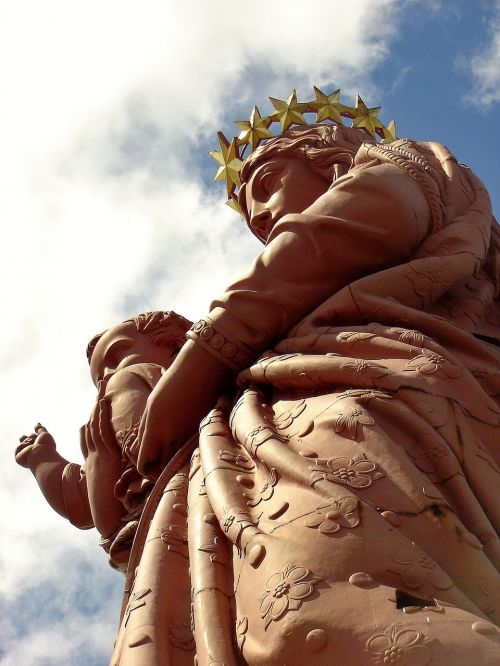 Puy In Velay, Statula, Mergelė Ir Vaikas