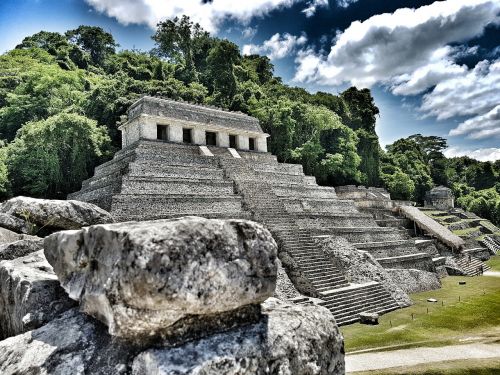Piramidė, Palenque, Kraštovaizdis, Gamta, Meksika
