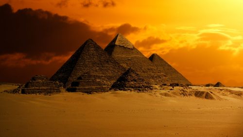 Piramidė, Dangus, Dykuma, Senovės, Egiptas, Paminklas, Istorinis, Kairas, Orientyras