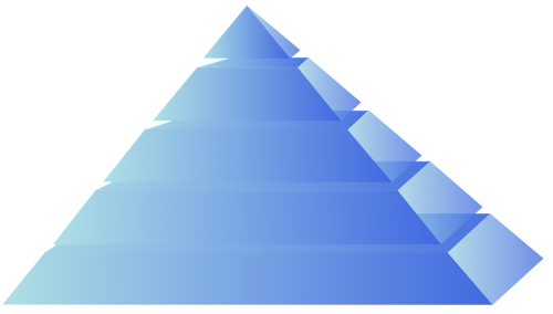 Piramidė, Sluoksniai, Mėlynas, Skaidrus, Nemokama Vektorinė Grafika