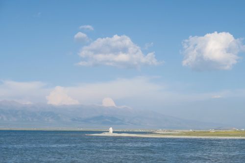 Činghai Ežeras, Dangus, Mėlynas
