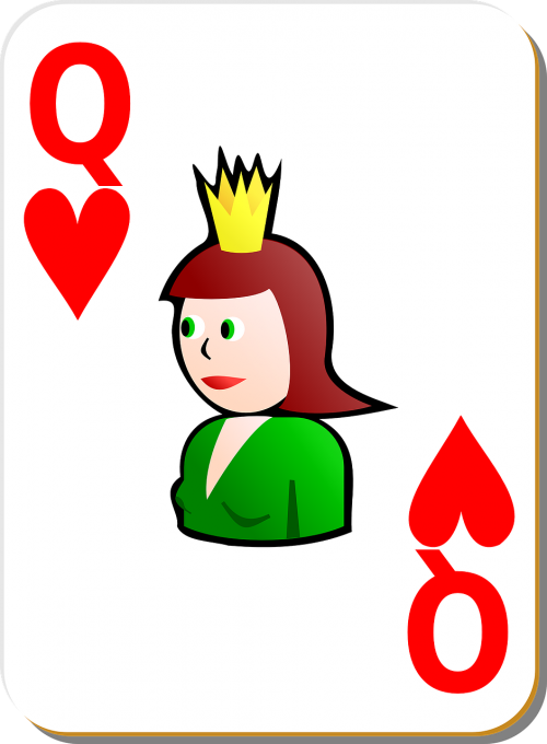 Karalienė, Širdis, Žaisti, Kortelės, Veidas, Pokeris, Žaidimas, Poilsis, Nemokama Vektorinė Grafika