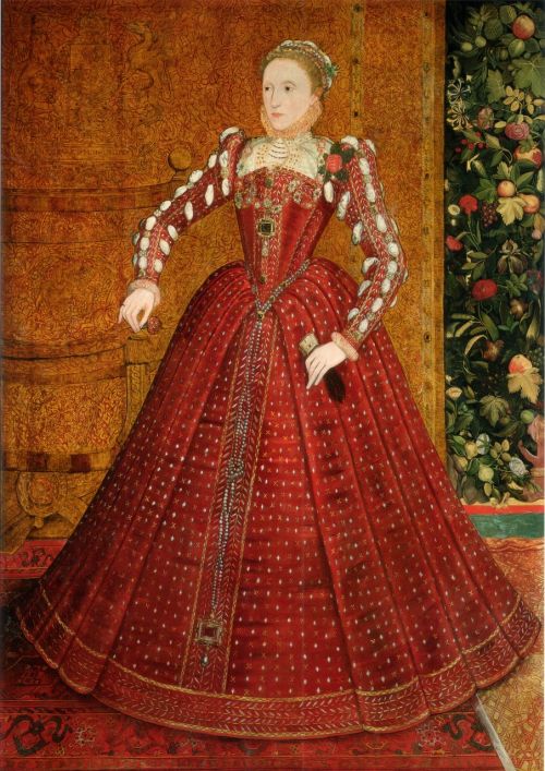 Karalienė, Anglija, Elizabetas I, Portretas, Moteris, Suknelė, Dažymas, 1560, Piešimas, Steven Van Der Meulen
