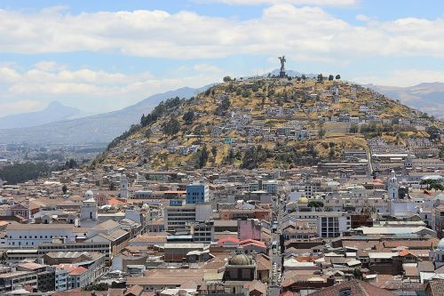 Quito, Ecuador, Kelionė, Lotynų, Vaizdas, Turizmas, Orientyras, Kraštovaizdis, Kalnai, Kalnas, Miesto, El Panecillo, Virgen De Quito
