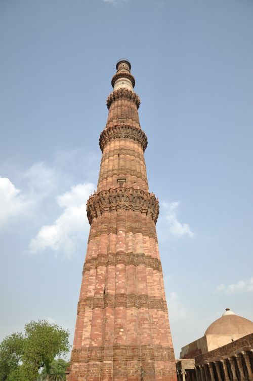 Qutub Minar, Naujasis Delis, Paminklas, Bokštas, Minaretas, Indija