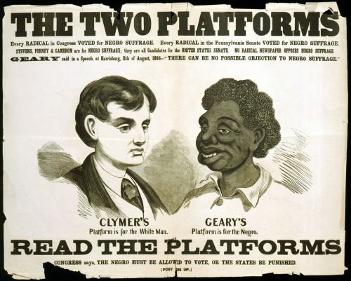 Rasinė Segregacija, Rasizmas, Juoda, Negro, Afroamerikietis, Pietų Valstybės, Amerikietis, Usa, Plakatas, Juoda Ir Balta, 1866