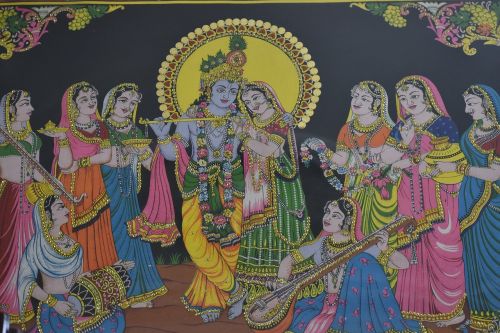 Radha Krishna, Dažymas, Tradicinis