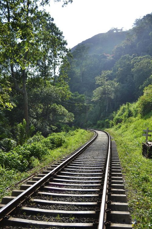 Geležinkelio Kelias, Geležinkelis, Bėgiai, Traukinys, Transportas, Kelias, Tunelis, Šri Lanka, Ceilonas, Mawanella, Kadugannawa