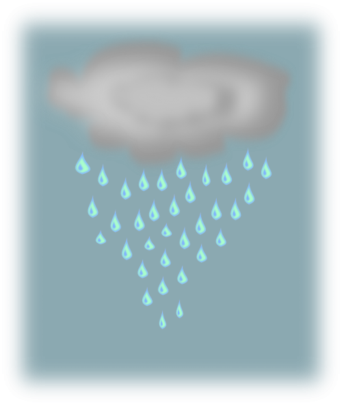 Lietus, Lietaus Lašai, Debesis, Oras, Krituliai, Orų Prognozė, Nemokama Vektorinė Grafika