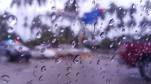 Lietus, Langas, Vanduo