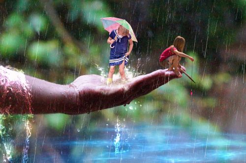 Lietus, Vaikas, Laisvalaikis, Žvejyba, Montavimas, Ranka