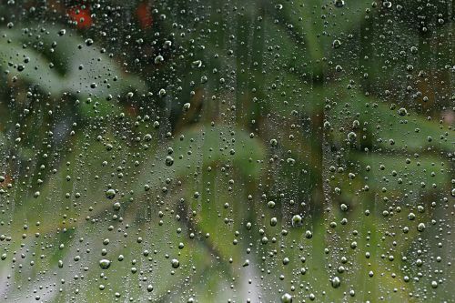 rain raindrops windowpane