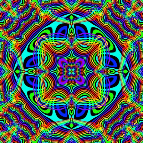 Kaleidoskopas,  Vaivorykštė,  Abstraktus,  Vaivorykštės Kaleidoskopas 2