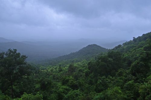 Atogrąžų Miškai, Vakarų Gatas, Mollemo Nacionalinis Parkas, Kalnai, Augmenija, Goa, Indija, Lietus, Tamsi, Debesys