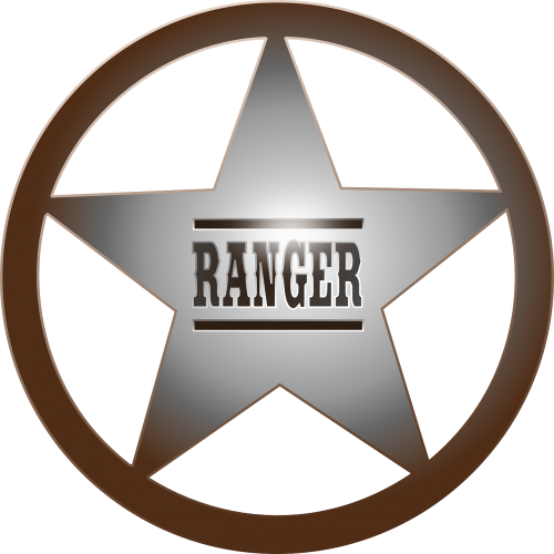 Ranger, Ženklelis, Kaubojus, Teisininkas, Marshal, Neteisėta Pareiga, Policija, Texas, Vakarų, Nemokama Vektorinė Grafika