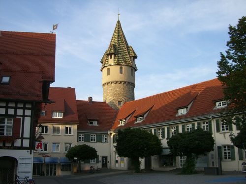 Ravensburgas, Viduramžiai, Bokštas, Pažymėtas, Centro