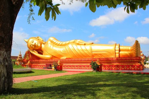 Atsitraukiama Buda, Laosas, Šventykla, Budizmas, Orientyras