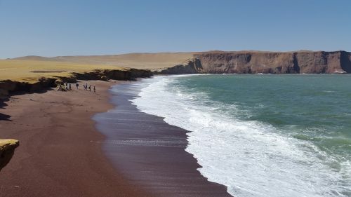 Raudonas Paplūdimys, Peru, Papludimys