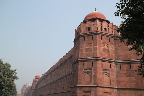 Raudonas Fortas Naujas Delhi, Moghul Fort, Siena, Architektūra, Indija, Senovės, Pilis, Paveldas, Senas, Istorija, Smiltainis, Turizmas, Unesco, Orientyras, Delhi