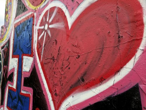 Širdis,  Grafiti,  Grunge,  Miesto,  Meilė,  Raudona,  Raudono Širdies Graffiti