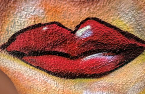 Lūpa,  Lūpos,  Raudonos & Nbsp,  Lūpų,  Miesto,  Miesto & Nbsp,  Menas,  Grafiti,  Menas,  Dažytos,  Dažyti,  Tekstūra,  Modelis,  Siena,  Raudonos Lips Graffiti