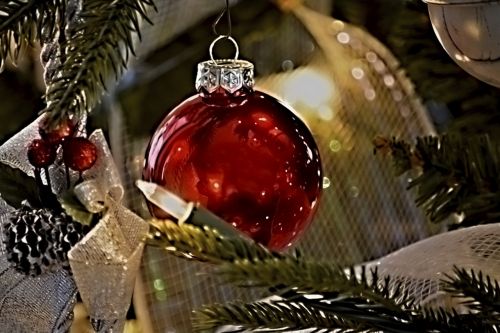 Raudonas Ornamentas, Kalėdos, Kalėdų Eglutė, Beabilis, Tradicinis, Kalėdinis Kamuolys, Ornamentas, Raudona