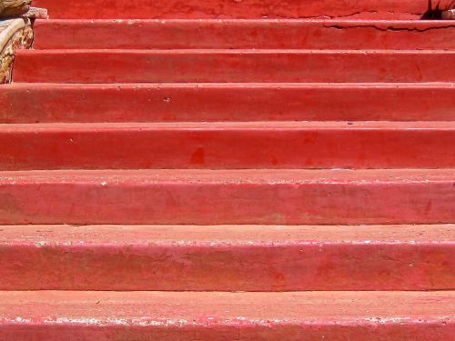 Pastatas,  Įėjimas,  Žingsniai,  Raudona,  Eksterjeras,  Architektūra,  Raudoni Dažyti Žingsniai
