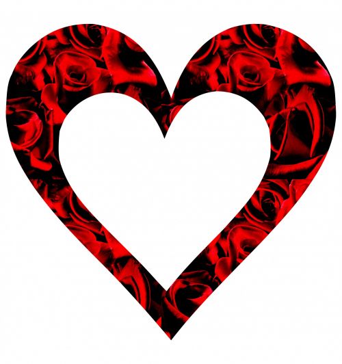 Rožės,  Raudona,  Širdis,  Rožė,  Gėlės,  Gotika,  Juoda,  Rėmas,  Iliustracijos,  Vaizdas,  Meilė,  Romantika,  Valentino Diena,  Gražus & Nbsp,  Nemokamas,  Viešasis & Nbsp,  Domenas,  Raudonos Rožės Širdies Paveikslėlis
