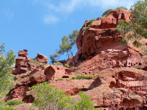 Raudonasis Smiltainis, Raudonos Uolos, Formos, Erozijos Tekstūra, Montsant, Anksčiau