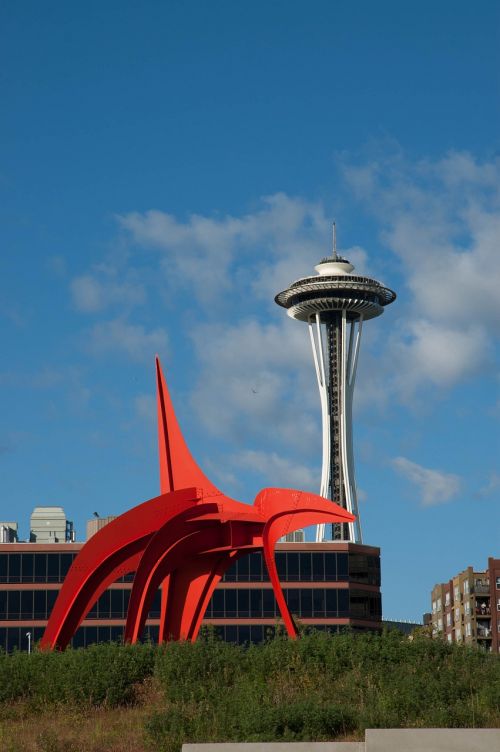 Erelis, Raudona Skulptūra, Kosmoso Adata, Seattle, Sietlo Meno Muziejus, Olimpinio Skulptūrų Parkas