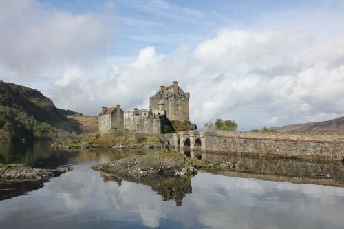 Atspindys, Škotija, C, Škotų, Highlands, Loch, Orientyras, Vaizdingas, Tvirtovė, Istorija, Viduramžių, Sala