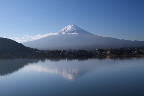 Atspindys,  Fuji,  Japonija,  Kalnas,  Ežeras,  Kelionė,  Orientyras,  Rytas,  Kawaguchiko,  Vaizdas,  Kalnas