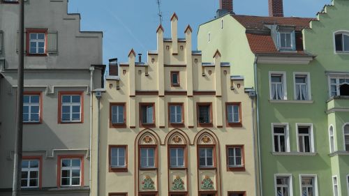 Regensburgas, Rytų Bavarija, Bavarija, Vokietija, Architektūra, Romantiškas, Miestas, Namai