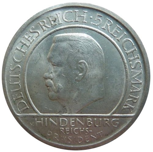 Reichsmark,  Hindenburg,  Weimaro Respublika,  Moneta,  Pinigai,  Numizmatikai,  Valiuta,  Atminimo Diena,  Pinigai,  Finansinis