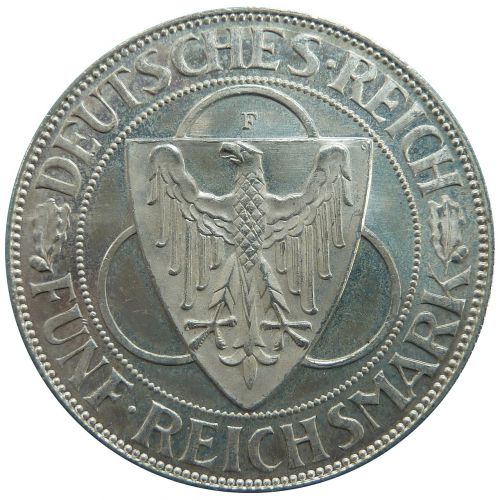 Reichsmark,  Rhineland Clearing,  Weimaro Respublika,  Moneta,  Pinigai,  Numizmatikai,  Valiuta,  Atminimo Diena,  Pinigai,  Finansinis
