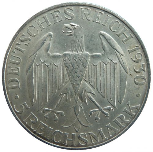 Reichsmark,  Zeppelinas,  Weimaro Respublika,  Moneta,  Pinigai,  Numizmatikai,  Valiuta,  Atminimo Diena,  Pinigai,  Finansinis