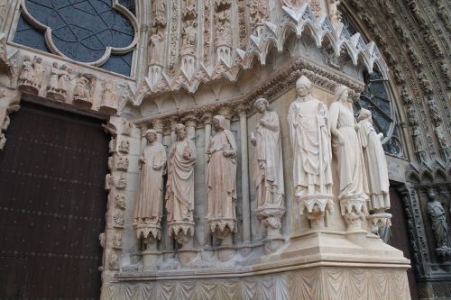 Reimsas, Katedra, Statula, Šventųjų, Religija, Istorija, Bažnyčia, Gotika, France, Angelai, Architektūra, Marne