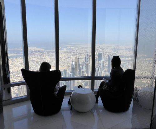 Atsipalaiduoti, Mėgautis, Vaizdas, Holas, Burj Khalifa, Dubai, Destress, Glamoras, Prabanga